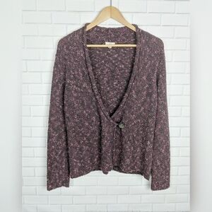 J. Jill Purple Marled Crossover Sweater‎ Women's Medium